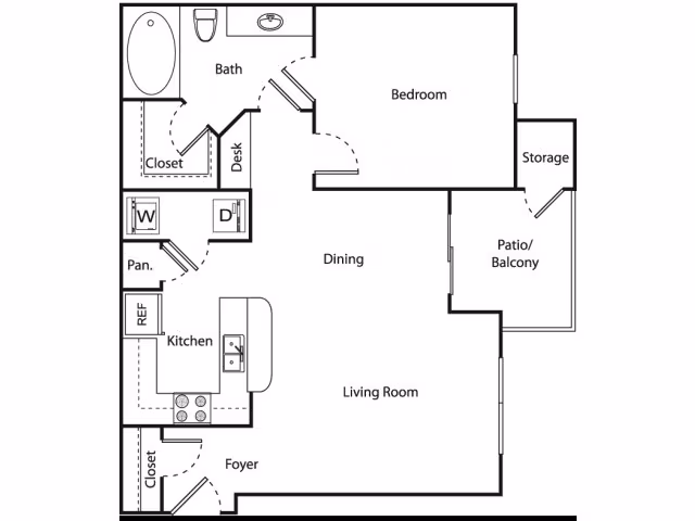 Unit 831 floor plan